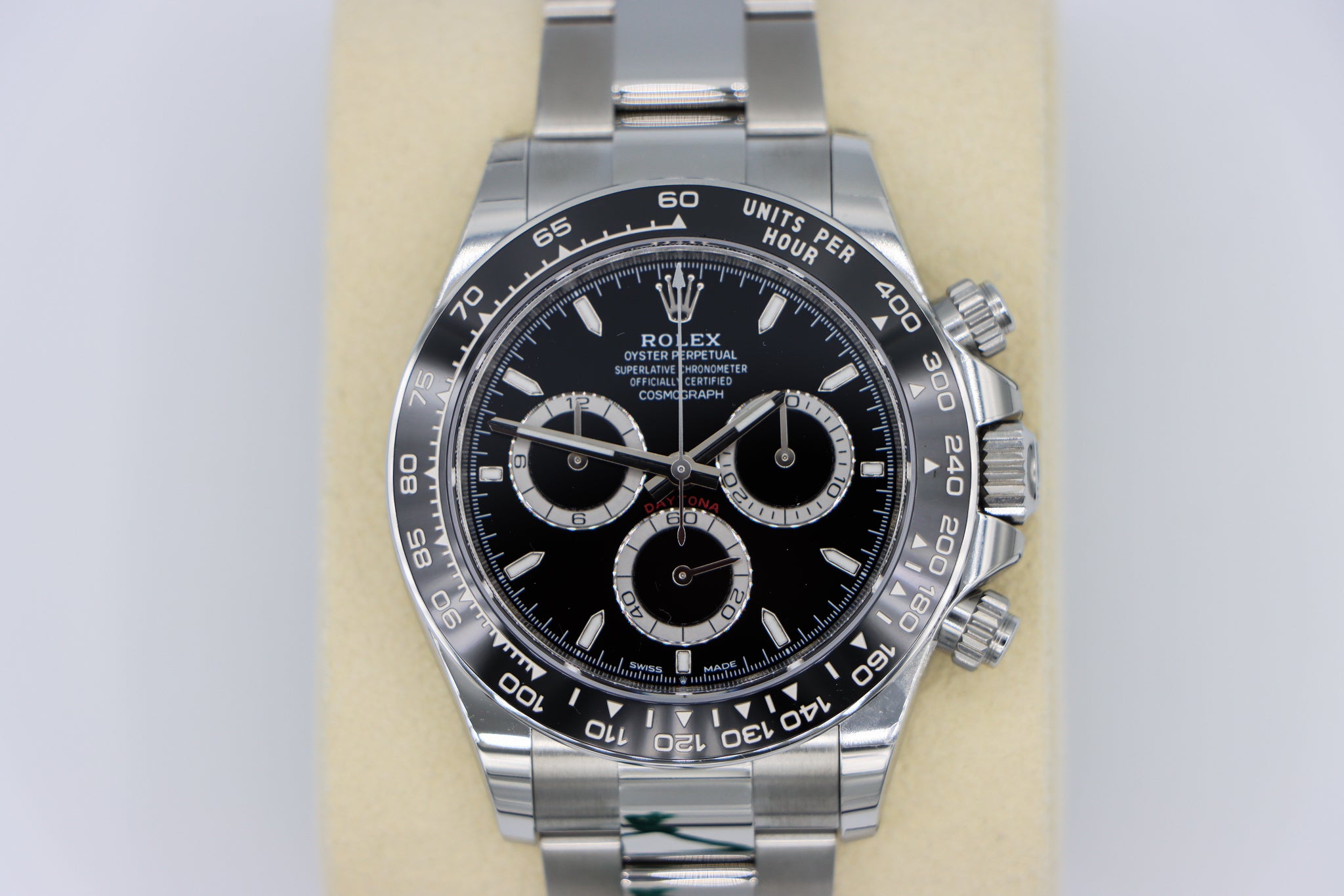 Rolex | Daytona Black Dial (Tags) | 116500LN Close Up