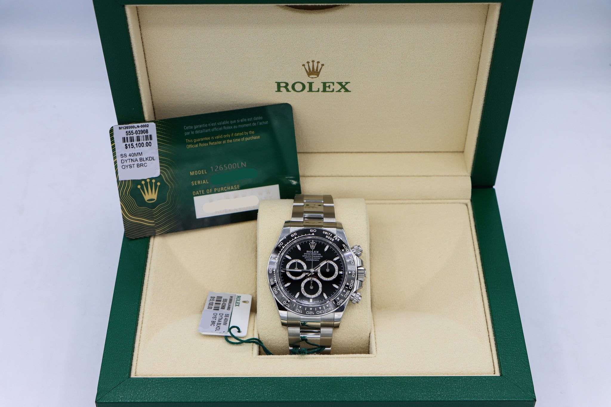 Rolex | Daytona Black Dial (Tags) | 116500LN in box