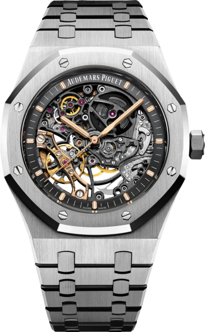 Audemars Piguet Royal Oak Double Balance Wheel Openworked 41mm – Stainless Steel – Slate Grey Skeleton Dial – Integrated Bracelet – 15407ST.OO.1220ST.01 - 2021
