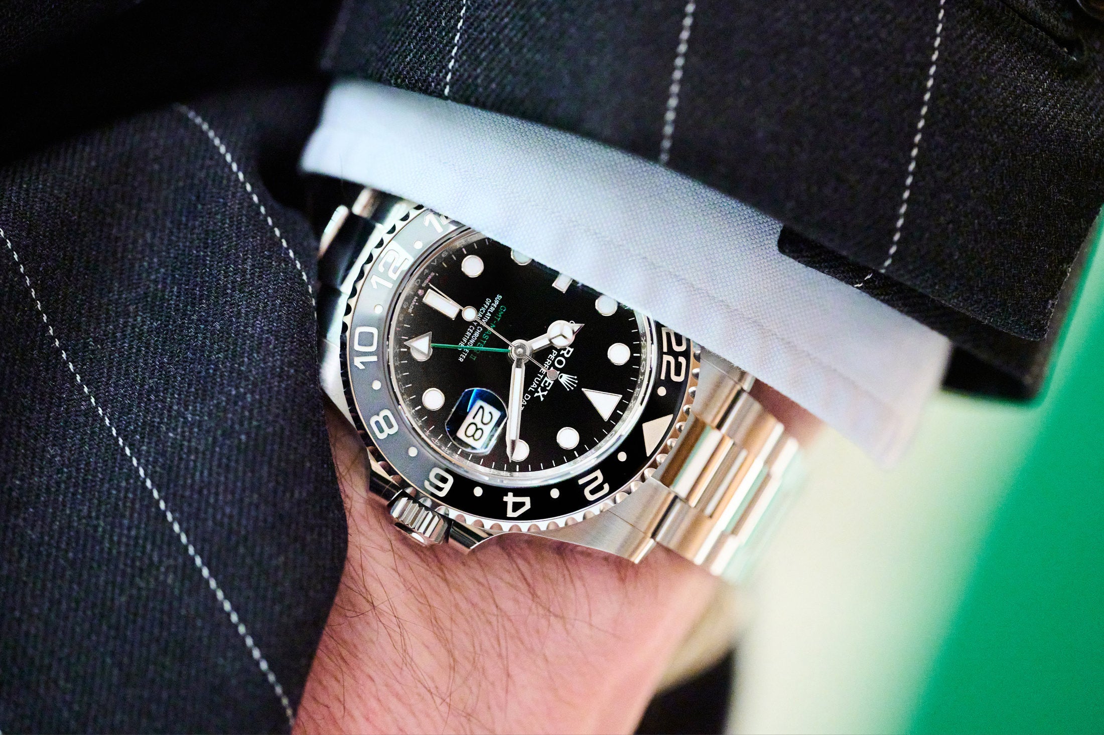 Rolex GMT-Master II "Bruce Wayne" 40mm – Stainless Steel – Black Dial – Black and Gray Cerachrom Bezel – Jubilee Bracelet - 126710GRNR - 2025