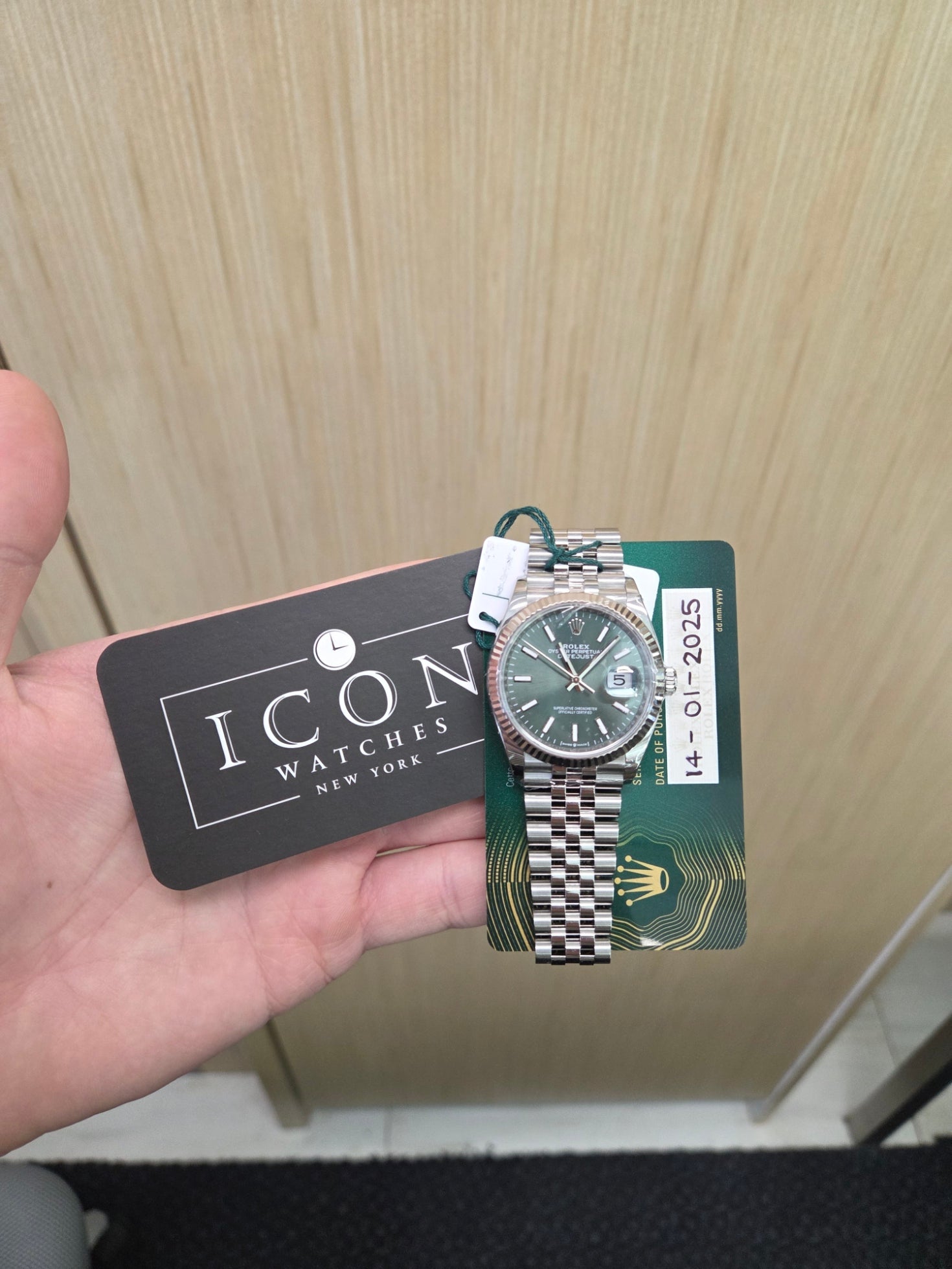 Rolex Datejust 36mm – Stainless Steel – Mint Green Dial – Fluted Bezel – Jubilee Bracelet – 126234