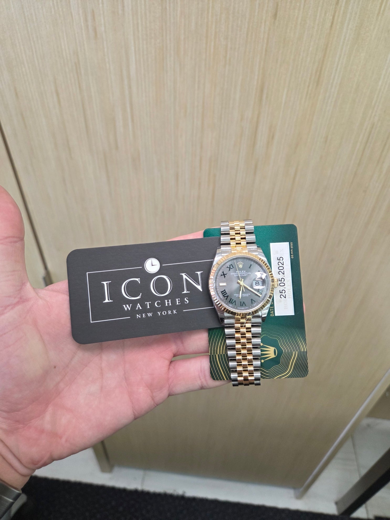 Rolex Datejust 36mm – Two-Tone Yellow Gold & Stainless Steel – Wimbledon Dial – Fluted Bezel – Jubilee Bracelet – 126233