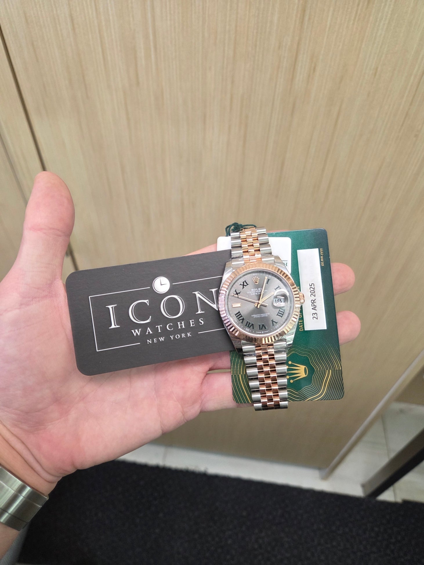 Rolex Datejust 41mm – Two‑Tone Everose Gold & Stainless Steel – Wimbledon Dial – Fluted Bezel – Jubilee Bracelet – 126331