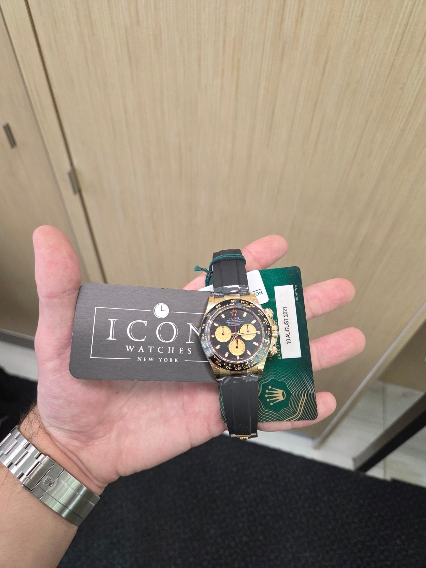 Rolex Cosmograph Daytona "Paul Newman" 40mm - Yellow Gold - Black and Yellow Index Dial - Black Ceramic Bezel - Oysterflex Strap - 116518LN