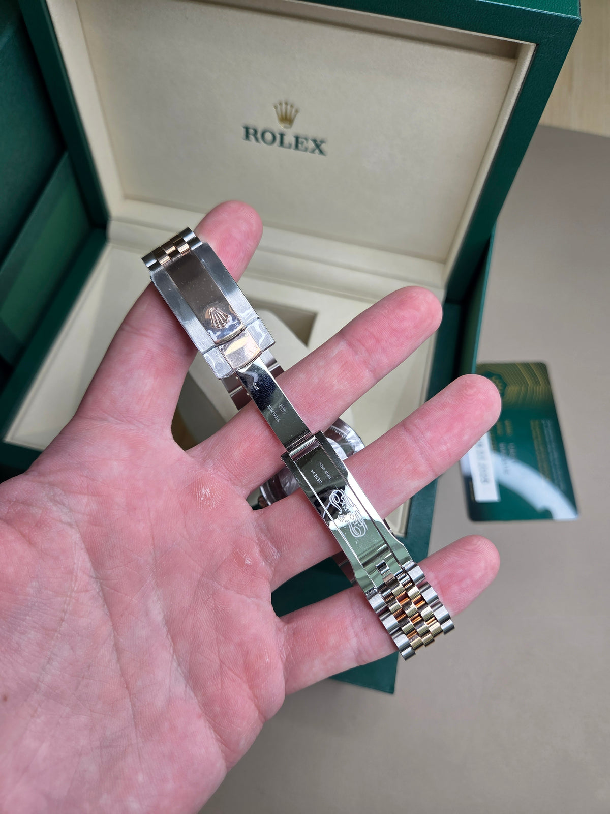 Rolex Datejust 36mm – Two‑Tone Everose Gold & Stainless Steel – Wimbledon Dial – Fluted Bezel – Jubilee Bracelet – 126231