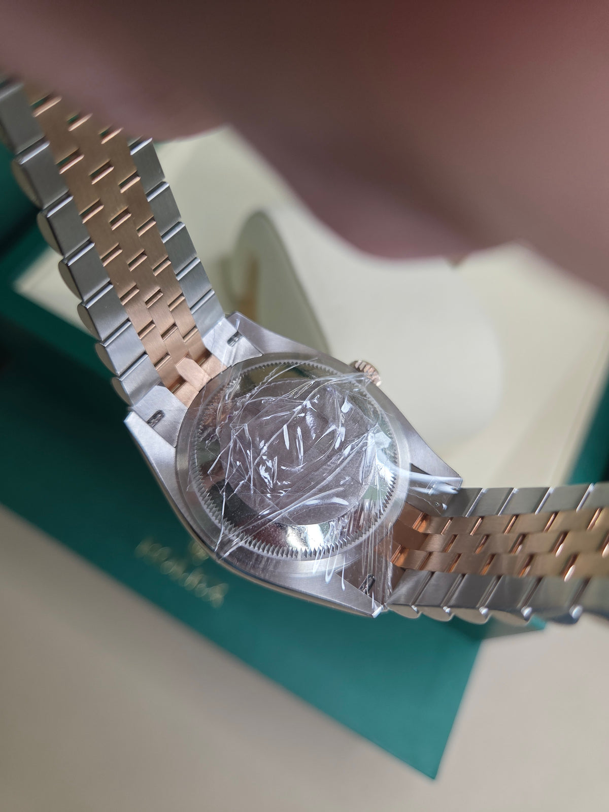 Rolex Datejust 36mm – Two‑Tone Everose Gold & Stainless Steel – Wimbledon Dial – Fluted Bezel – Jubilee Bracelet – 126231