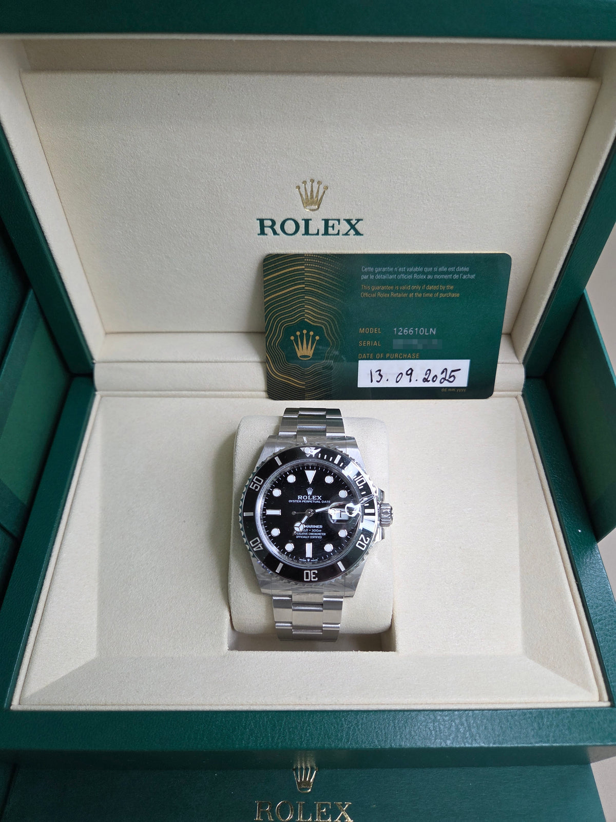 Rolex Submariner Date 41mm – Stainless Steel – Black Dial – Black Ceramic Bezel – Oyster Bracelet - 126610LN