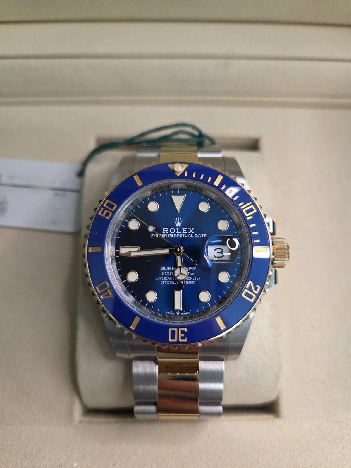 Rolex Submariner Date “Bluesy” 41mm – Two-Tone Yellow Gold & Stainless Steel – Blue Dial – Blue Ceramic Bezel – Oyster Bracelet – 126613LB