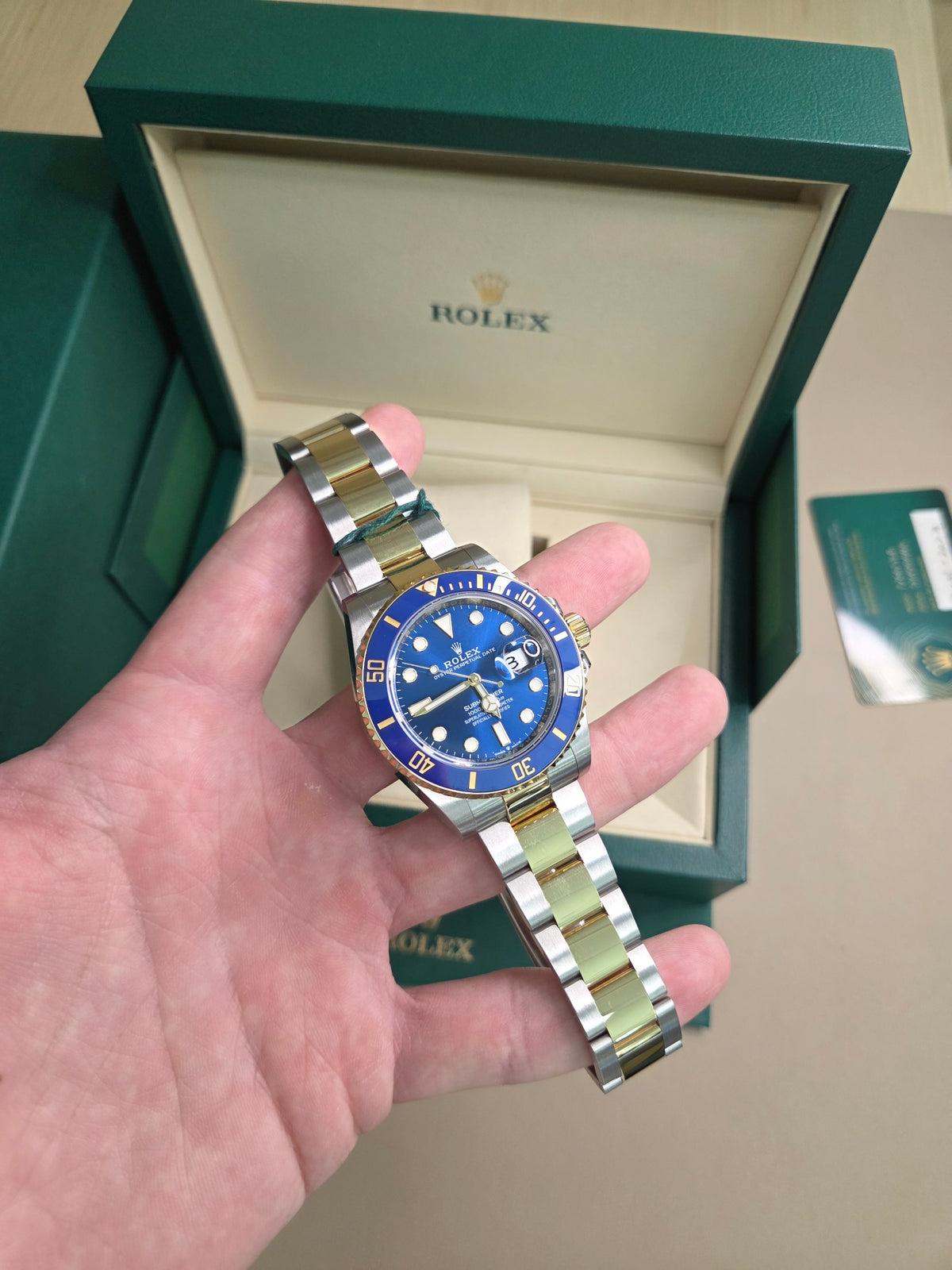 Rolex Submariner Date “Bluesy” 41mm – Two-Tone Yellow Gold & Stainless Steel – Blue Dial – Blue Ceramic Bezel – Oyster Bracelet – 126613LB