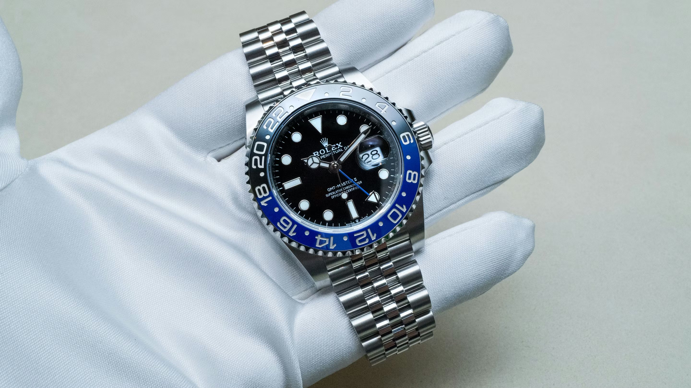 Rolex GMT-Master II "Batgirl" 40mm – Stainless Steel – Black Dial – Black and Blue Cerachrom Bezel – Jubilee Bracelet - 126710BLNR - 2025