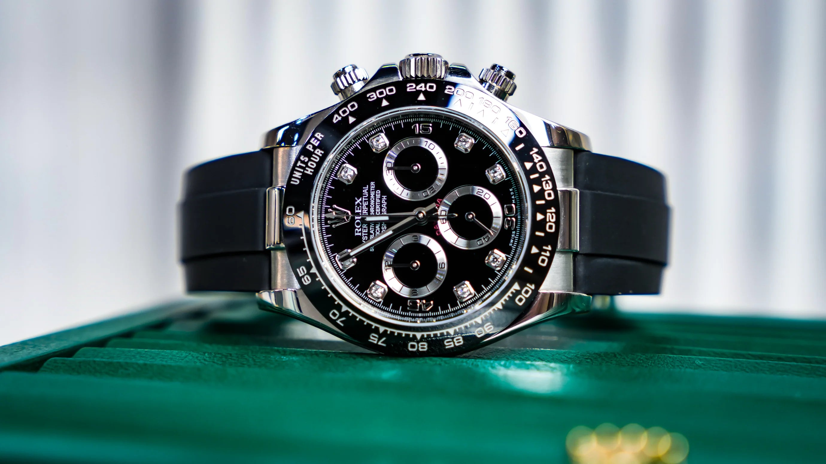 Rolex Cosmograph Daytona 40mm - White Gold - Black And Steel Diamond Dial - Black Cerachrom Bezel - Oysterflex Strap - 126519LN - 2025