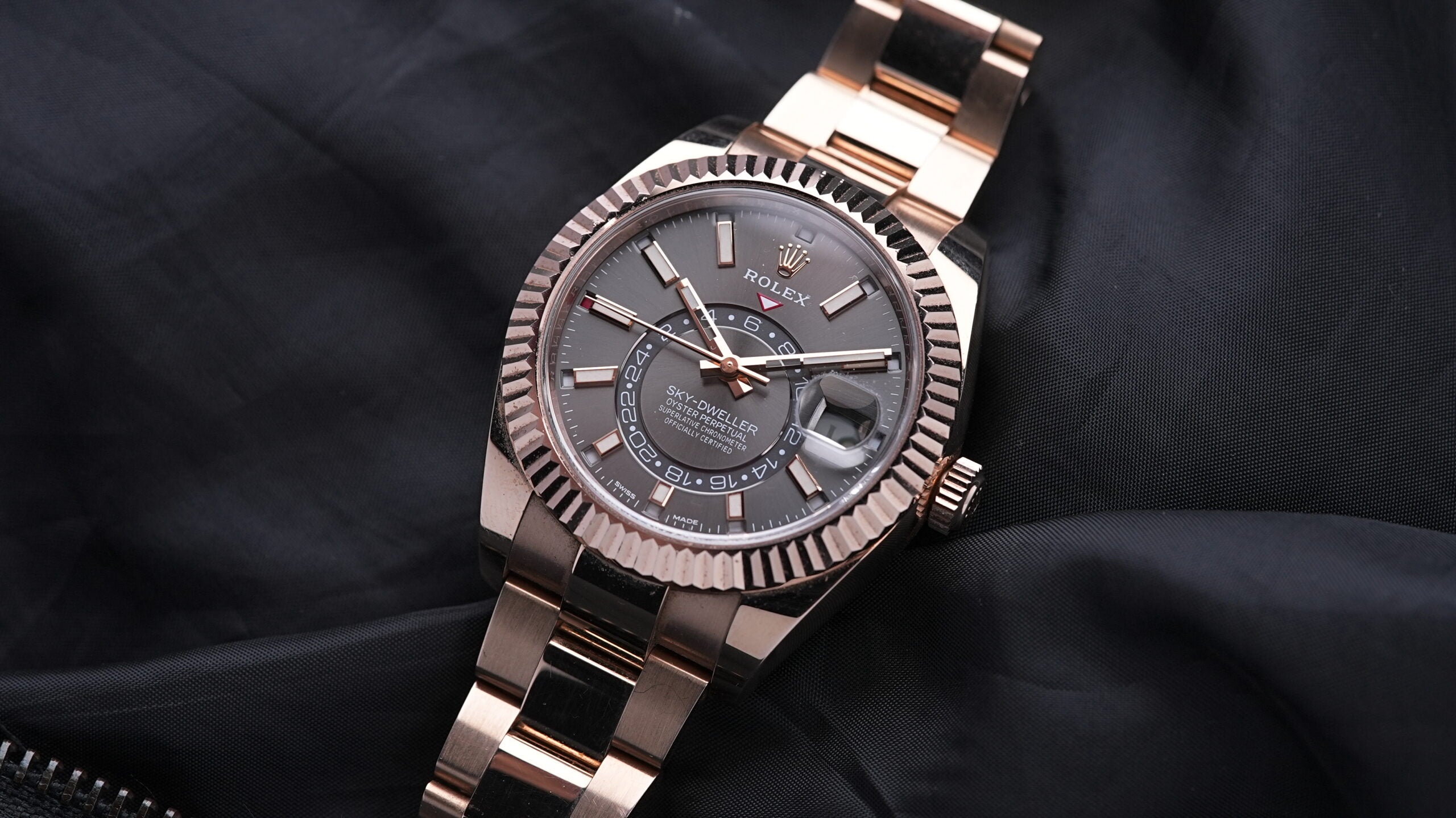 Rolex Sky-Dweller 42mm - Everose Gold - Dark Rhodium Index Dial - Oyster Bracelet - 326935 - 2024
