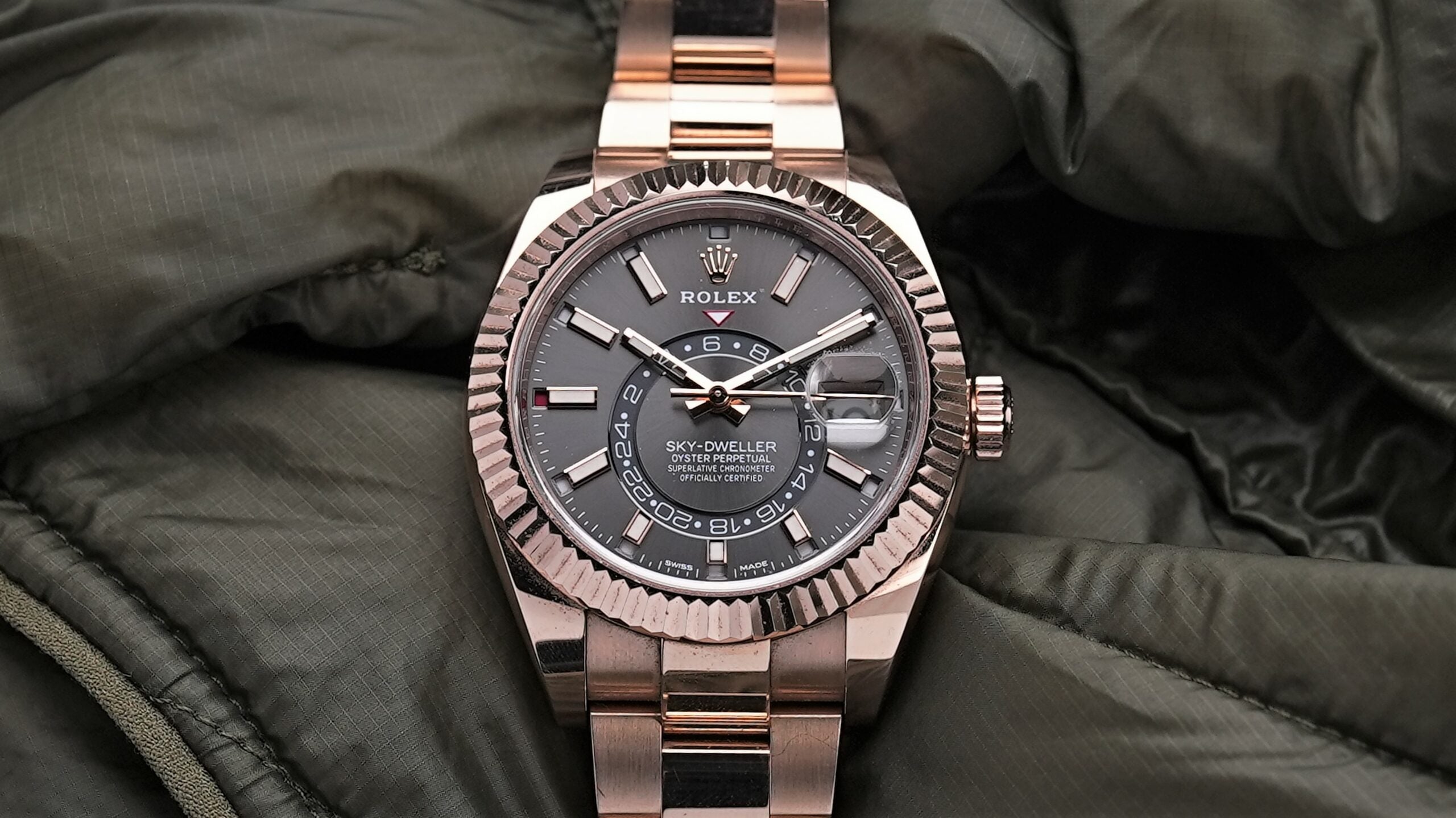 Rolex Sky-Dweller 42mm - Everose Gold - Dark Rhodium Index Dial - Oyster Bracelet - 326935 - 2024