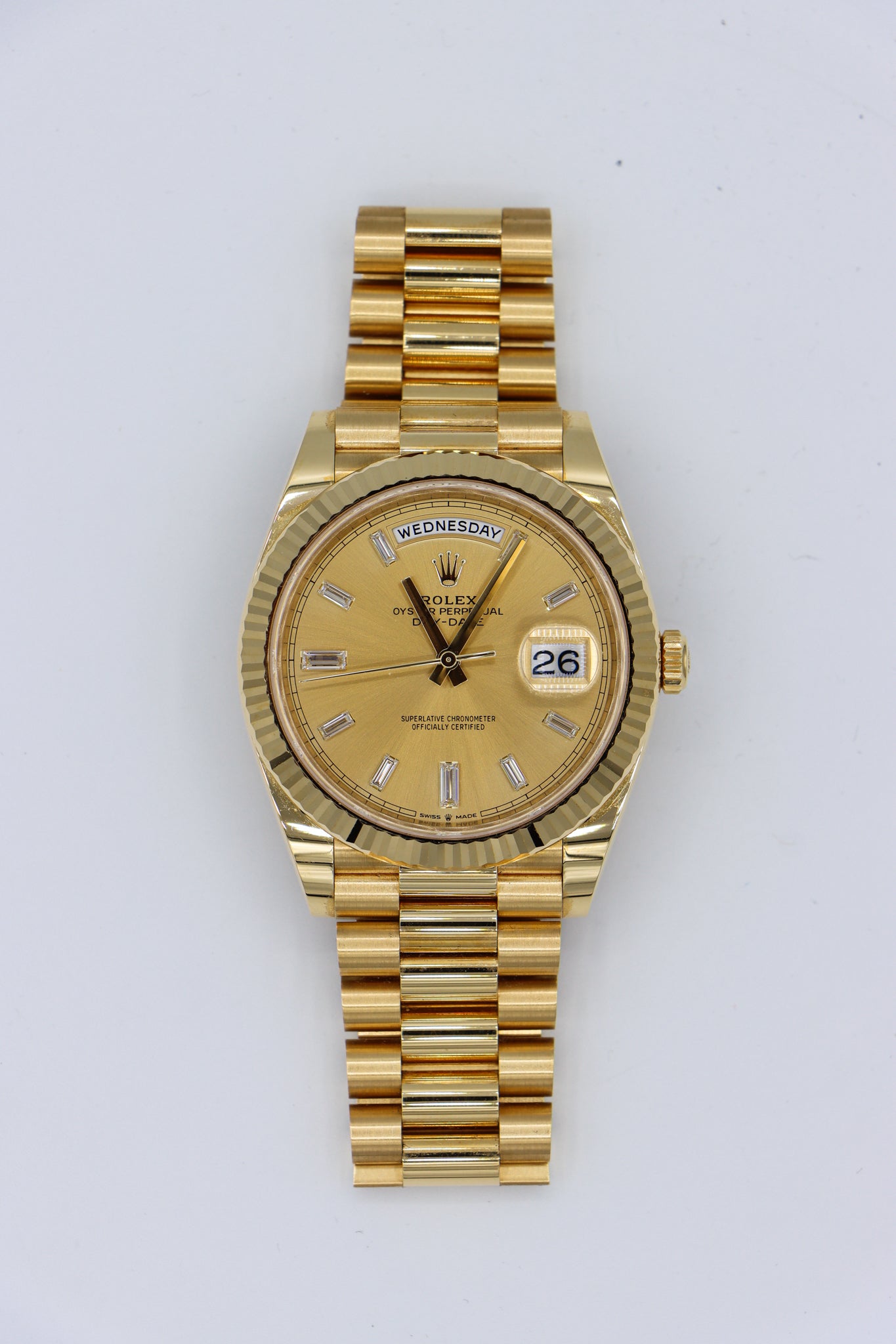 Rolex | Day-Date Baguette Hour Markers | 228238 Vertical