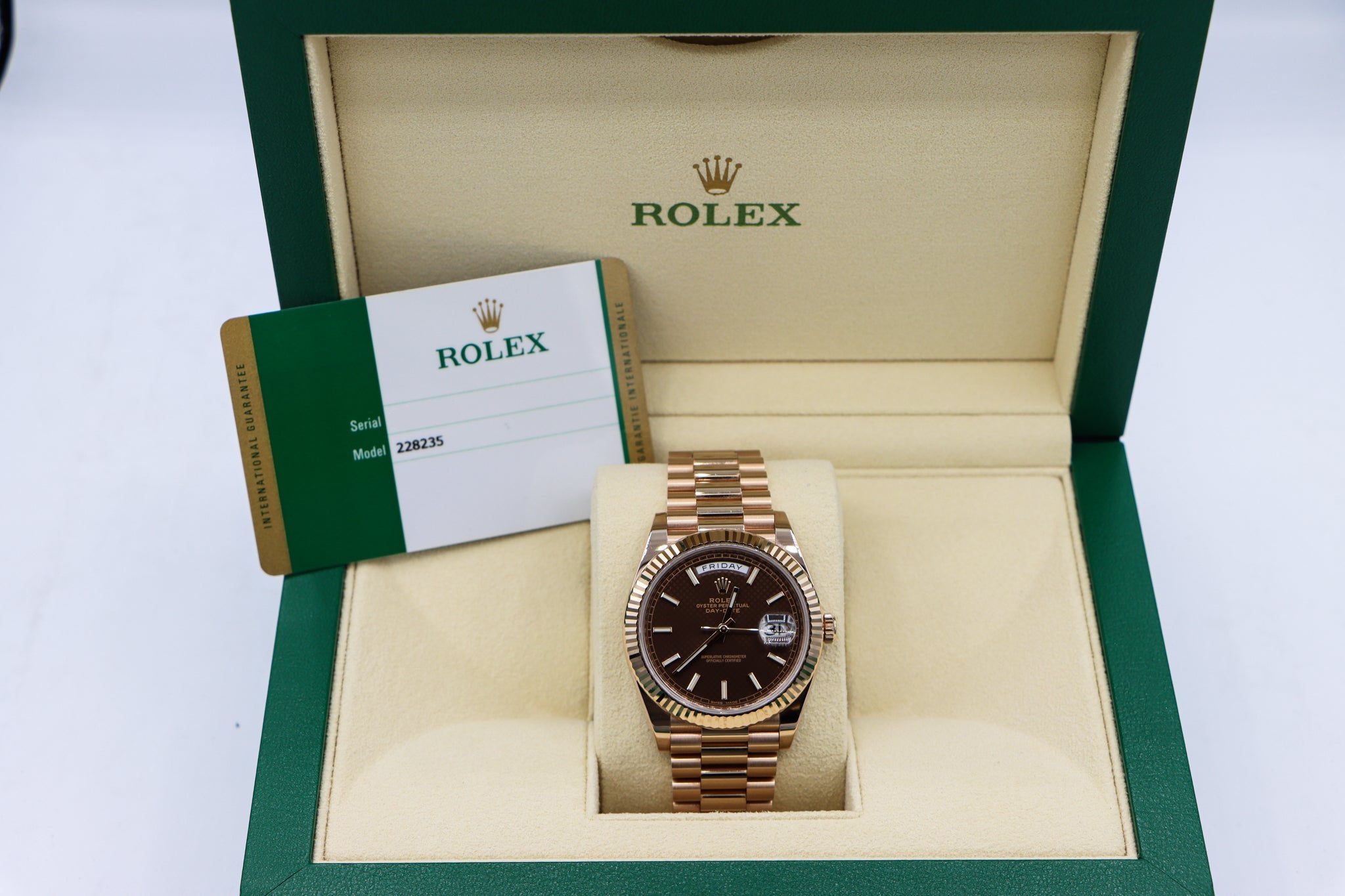 Rolex | Day-Date Motif Dial | 228235 in box