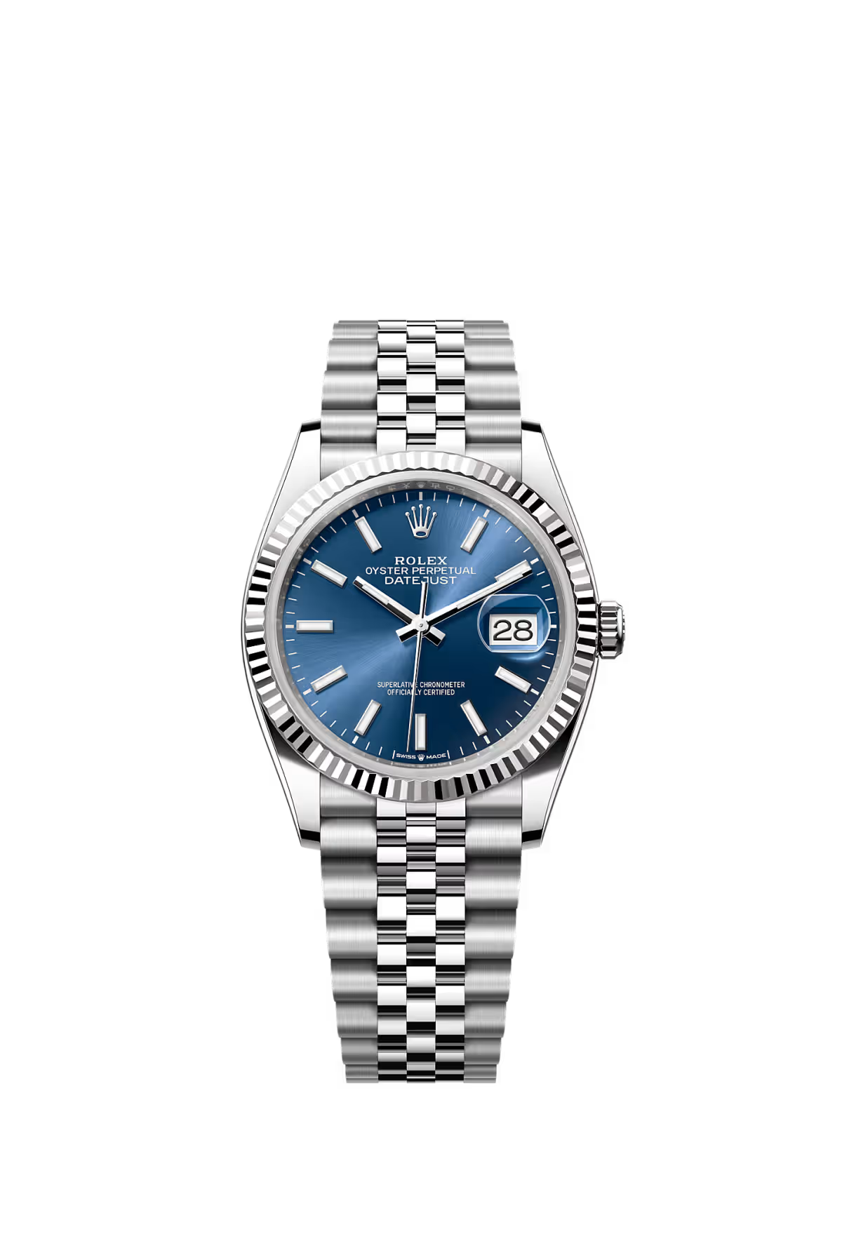 Rolex Datejust 36mm – Stainless Steel – Blue Dial – Fluted Bezel – Jubilee Bracelet – 126234