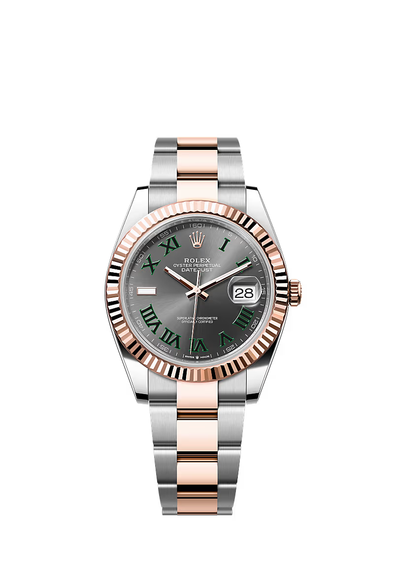 Rolex Datejust 41mm – Two‑Tone Everose Gold & Oystersteel – Wimbledon Dial – Fluted Bezel – Oyster Bracelet – 126331 – 2024