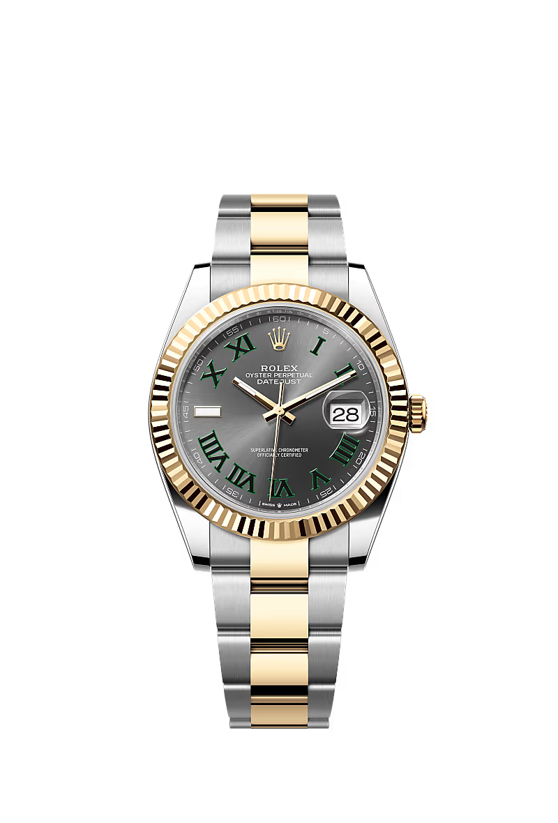 Rolex Datejust 41mm – Two-Tone Yellow Gold & Oystersteel – Wimbledon Dial – Fluted Bezel – Oyster Bracelet – 126333 – 2025