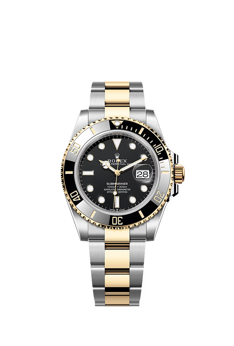 Rolex Submariner Date 41mm – Two-Tone Yellow Gold & Stainless Steel – Black Dial – Black Cerachrom Bezel – Oyster Bracelet - 126613LN - 2024