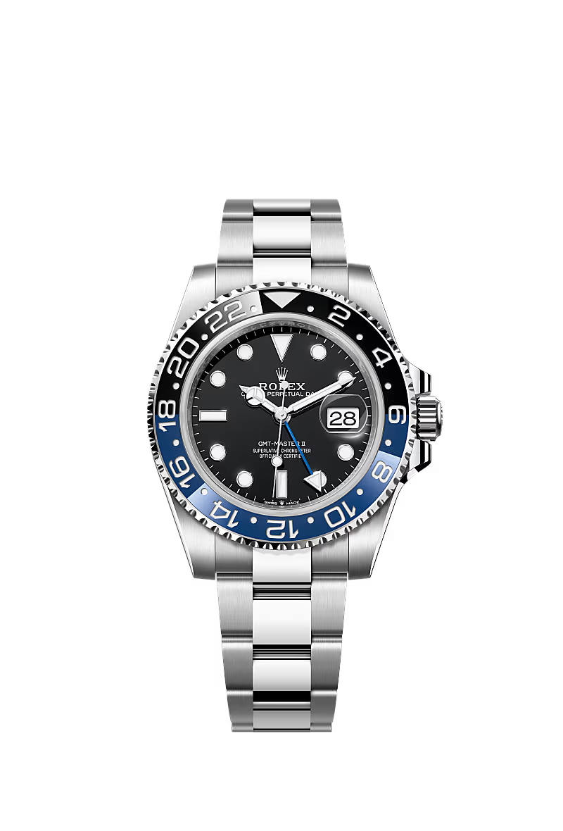 Rolex GMT-Master II "Batman" 40mm – Stainless Steel – Black Dial – Black and Blue Cerachrom Bezel – Oyster Bracelet - 126710BLNR - 2025