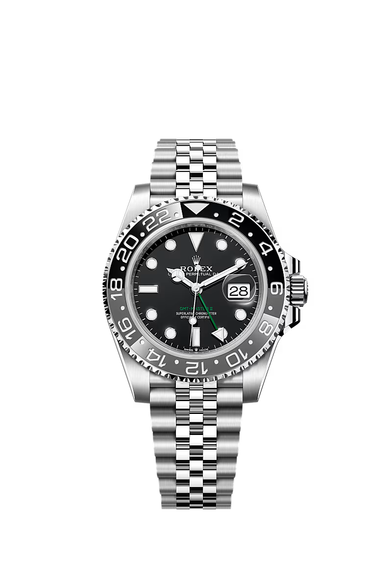 Rolex GMT-Master II "Bruce Wayne" 40mm – Stainless Steel – Black Dial – Black and Gray Cerachrom Bezel – Jubilee Bracelet - 126710GRNR - 2025