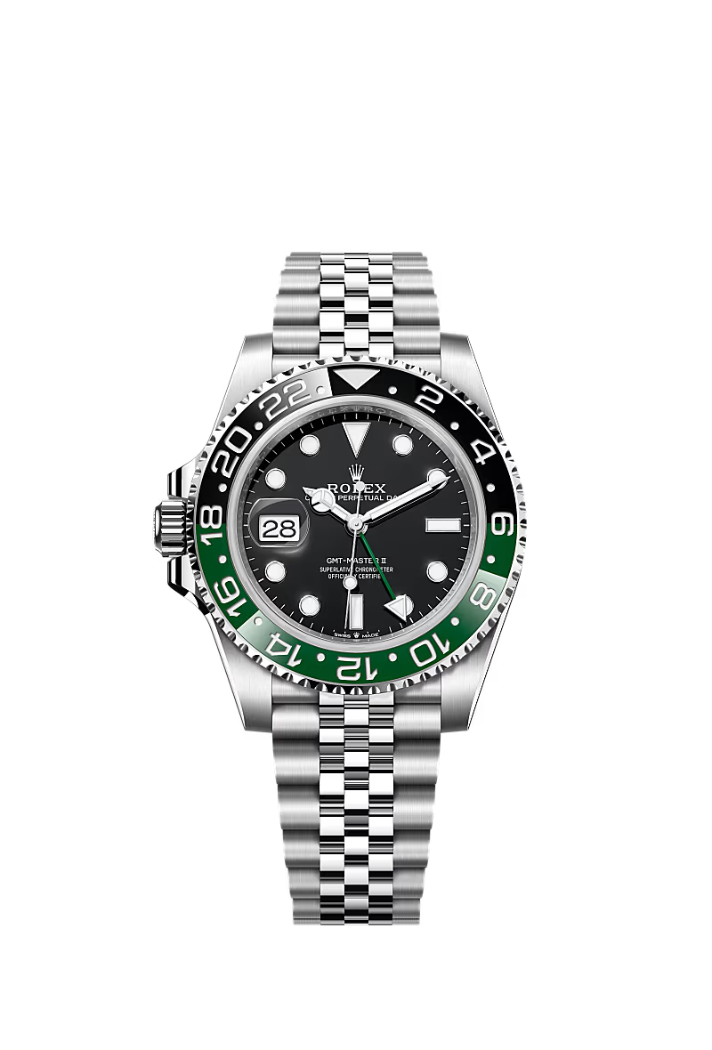 Rolex GMT-Master II "Sprite" 40mm – Stainless Steel – Black Dial – Green and Black Cerachrom Bezel – Jubilee Bracelet - 126720VTNR - 2025
