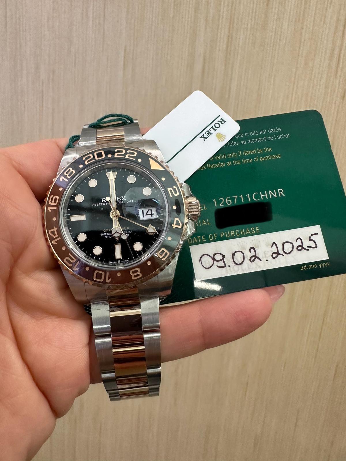 Rolex GMT-Master II "Root Beer" 40mm – Two-Tone Everose Gold & Oystersteel – Black Dial – Black and Brown Cerachrom Bezel -  Oyster Bracelet - 126711CHNR - 2025