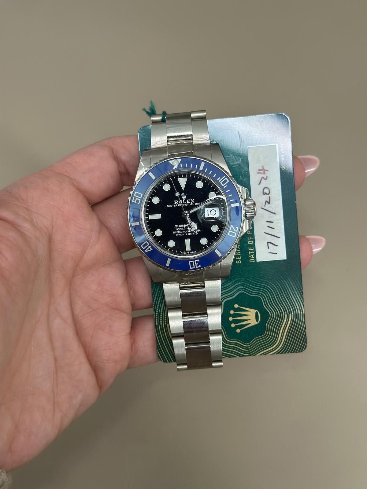 Rolex Submariner Date 41mm “Cookie Monster” – White Gold – Black Dial – Blue Cerachrom Bezel – Oyster Bracelet - 126619LB - 2024