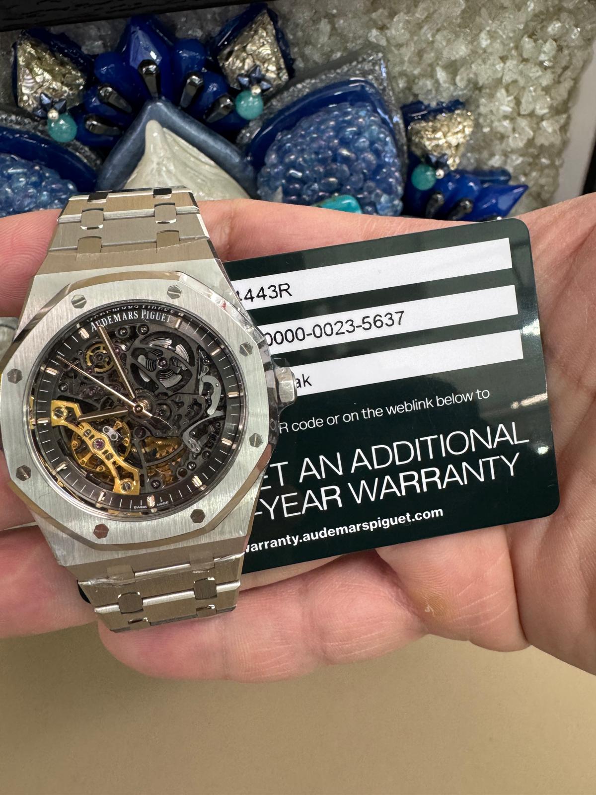 Audemars Piguet Royal Oak Double Balance Wheel Openworked 41mm – Stainless Steel – Slate Grey Skeleton Dial – Integrated Bracelet – 15407ST.OO.1220ST.01 - 2021