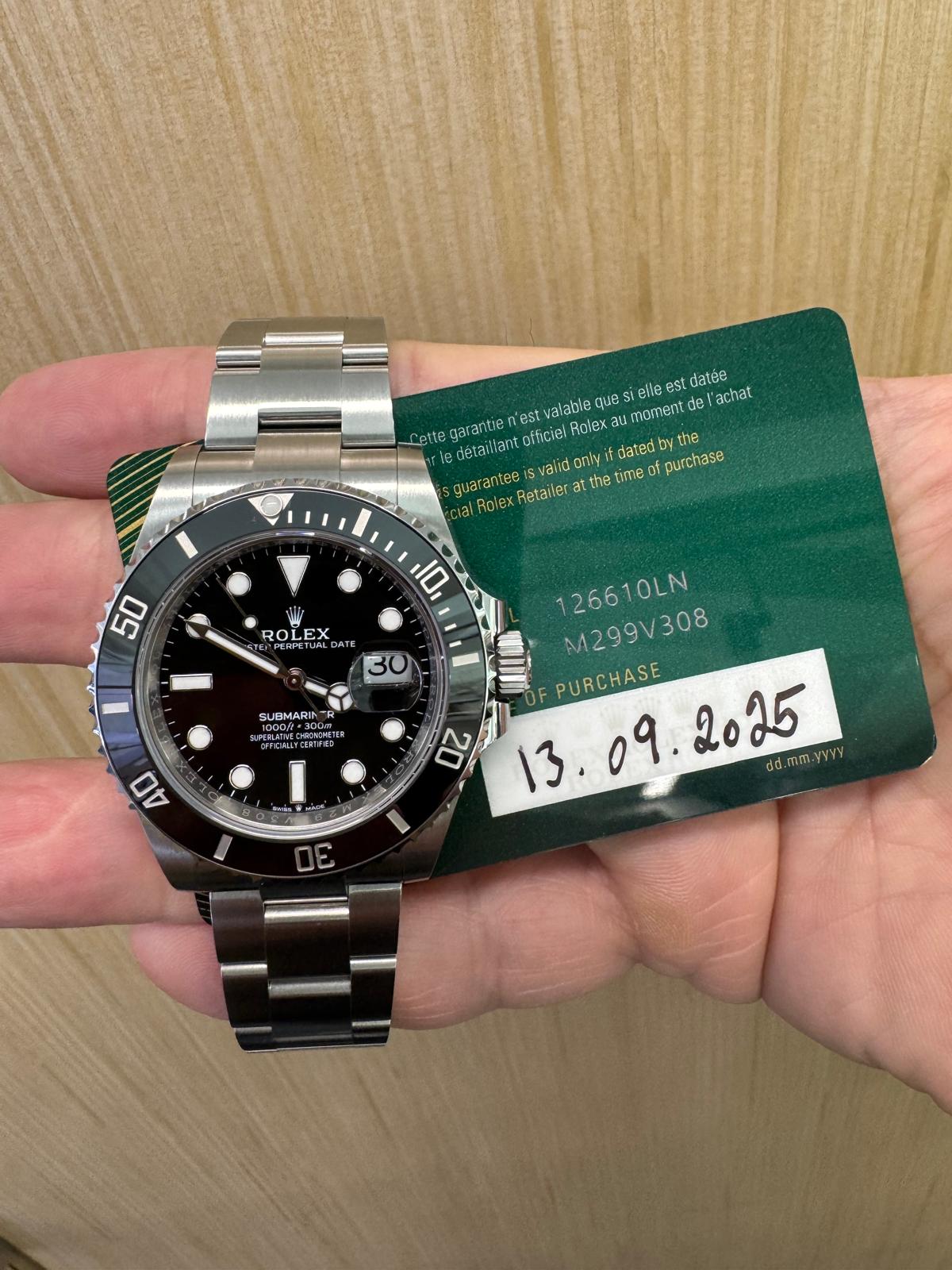Rolex Submariner Date 41mm – Stainless Steel – Black Dial – Black Cerachrom Bezel – Oyster Bracelet - 126610LN - 2025