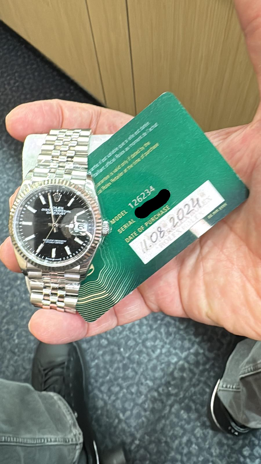 Rolex Datejust 36mm – White Gold Rolesor Case & Oystersteel – Black Dial – Fluted Bezel – Jubilee Bracelet – 126234 – 2024