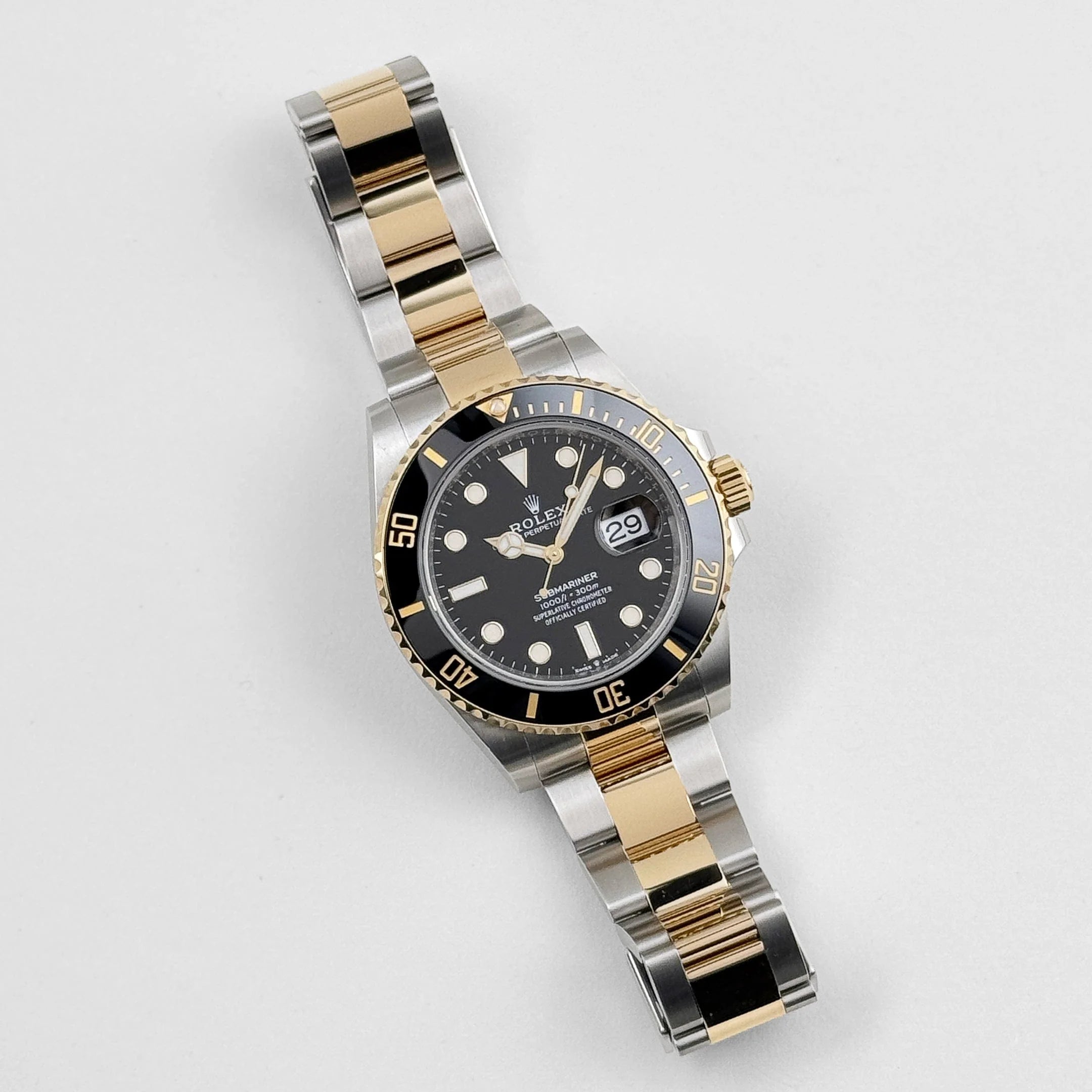 Rolex Submariner Date 41mm – Two-Tone Yellow Gold & Stainless Steel – Black Dial – Black Cerachrom Bezel – Oyster Bracelet - 126613LN - 2024