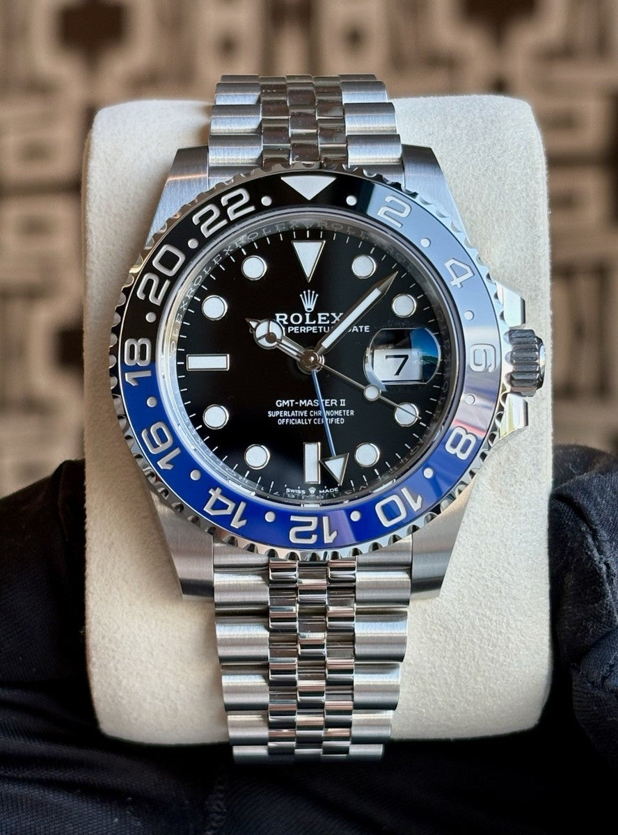 Rolex GMT-Master II "Batgirl" 40mm – Stainless Steel – Black Dial – Black and Blue Cerachrom Bezel – Jubilee Bracelet - 126710BLNR - 2025