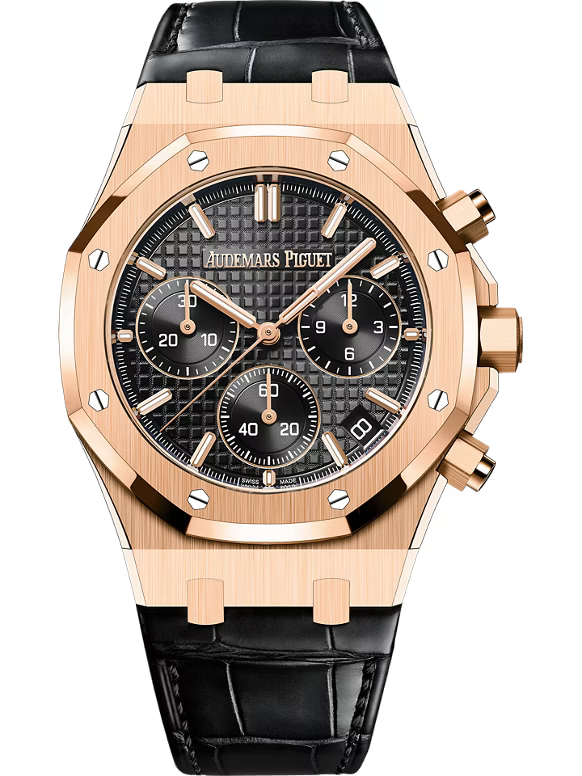 Audemars Piguet Royal Oak Chronograph "50th Anniversary" Rose Gold Black Dial 41mm Leather Strap | 26240OR.OO.D002CR.01
